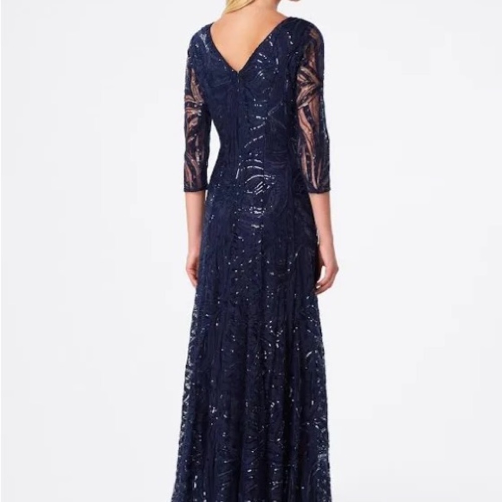 Tahari ASL formal lace dresses - worn once Navy Blue